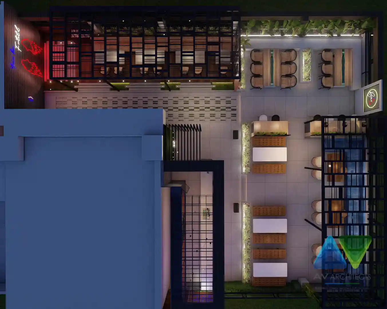 Fortal Rooftop Bar commercial Interior Project